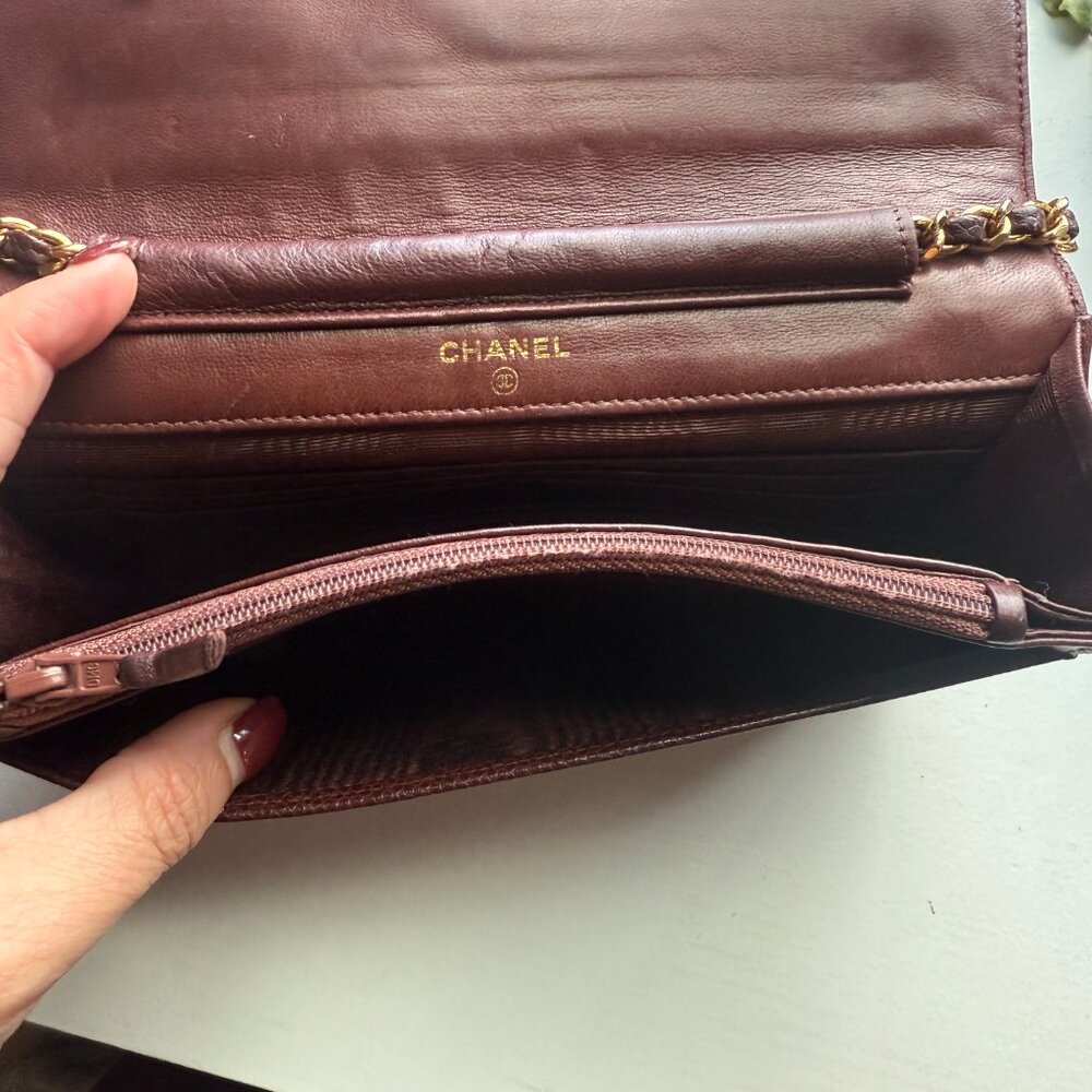 CHANEL Caviar 24K Gold plated Vintage Timeless CC crossbody bag - Classic Brown - Picture 7 of 12